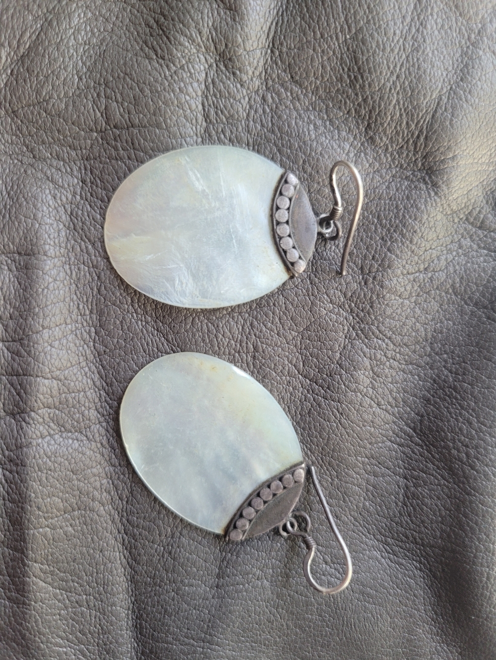 Shell & Silver Earrings